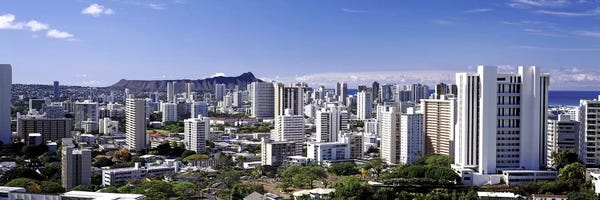 Honolulu: High angle view of a city, Honolulu, Oahu, Honolulu County, Hawaii, USA 2010 #7 by Panoramic Images