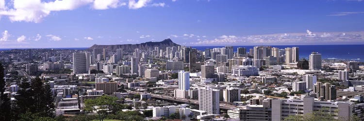 High angle view of a city, Honolulu, Oahu, Honolulu County, Hawaii, USA