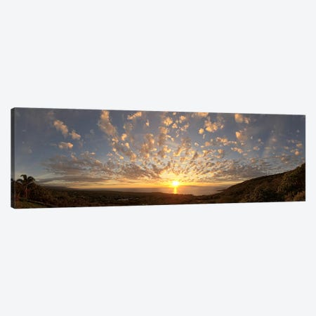 Sunset over the Pacific ocean, Kealakekua Bay, Kona Coast, Kona, Hawaii, USA Canvas Print #PIM9213} by Panoramic Images Canvas Print
