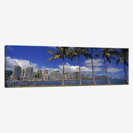Skyscrapers at the waterfront, Honolulu, Hawaii, USA 2010 Canvas Print #PIM9214} by Panoramic Images Canvas Art