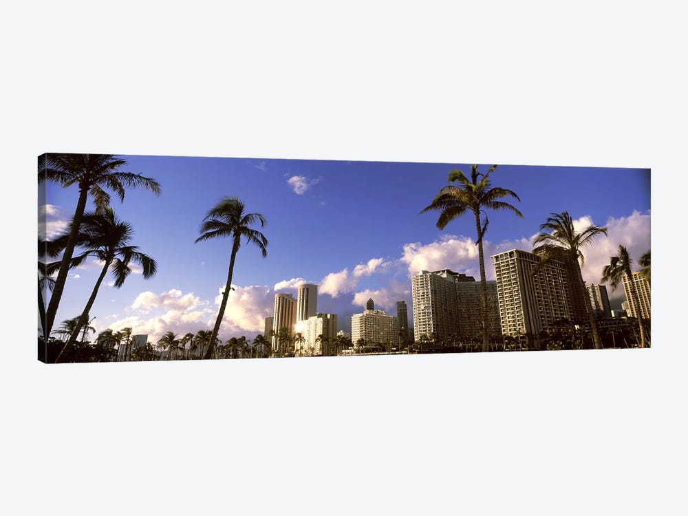 Low angle view of skyscrapers, Honolulu, Hawaii, USA 2010 by Panoramic Images 1-piece Canvas Wall Art