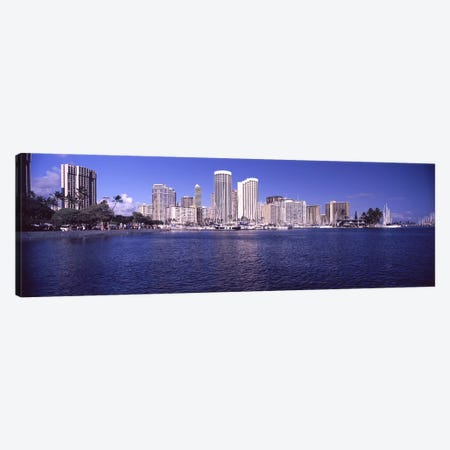 Skyscrapers at the waterfront, Honolulu, Hawaii, USA Canvas Print #PIM9217} by Panoramic Images Canvas Artwork