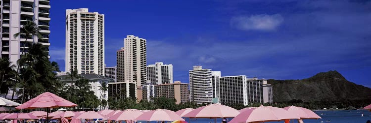 Skyscrapers at the waterfront, Honolulu, Oahu, Hawaii, USA