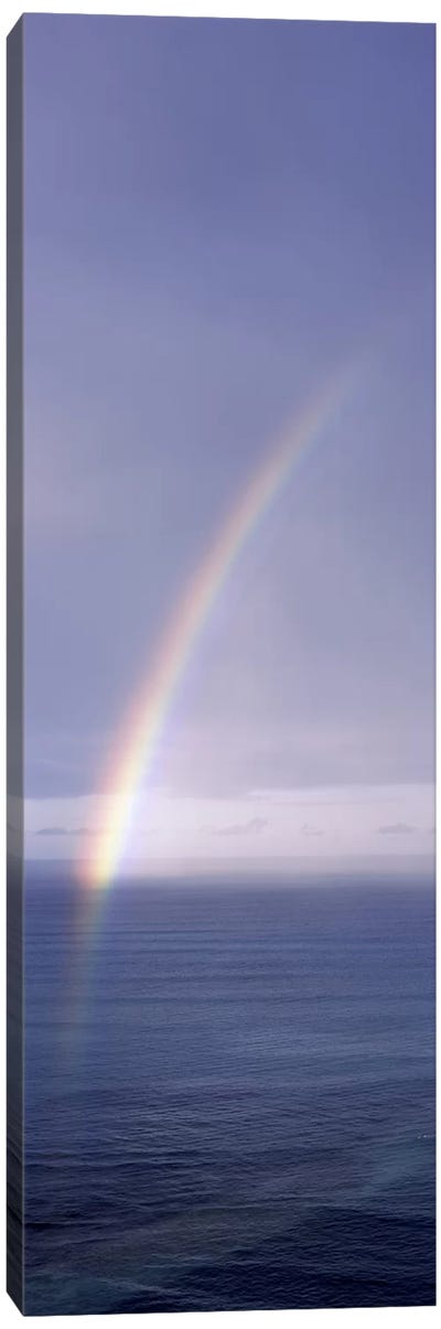 Rainbow over ocean, Honolulu, Oahu, Hawaii, USA Canvas Art Print - Weather Art