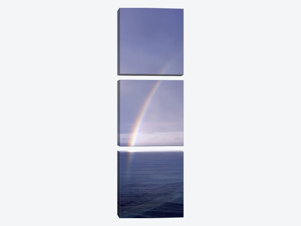 Rainbow over ocean, Honolulu, Oahu, Hawaii, USA by Panoramic Images 3-piece Art Print