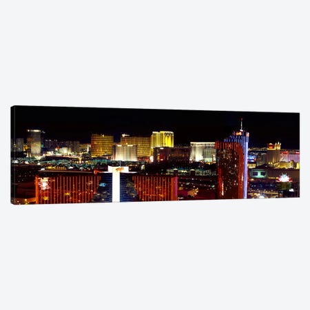 High angle view of a city at night, Las Vegas, Clark County, Nevada, USA 2011 Canvas Print #PIM9226} by Panoramic Images Art Print