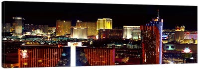 High angle view of a city at night, Las Vegas, Clark County, Nevada, USA 2011 Canvas Art Print - Las Vegas Art