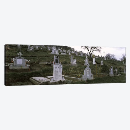 Tombstone in a cemetery, Saxon Church, Biertan, Transylvania, Mures County, Romania #2 Canvas Print #PIM9229} by Panoramic Images Canvas Art