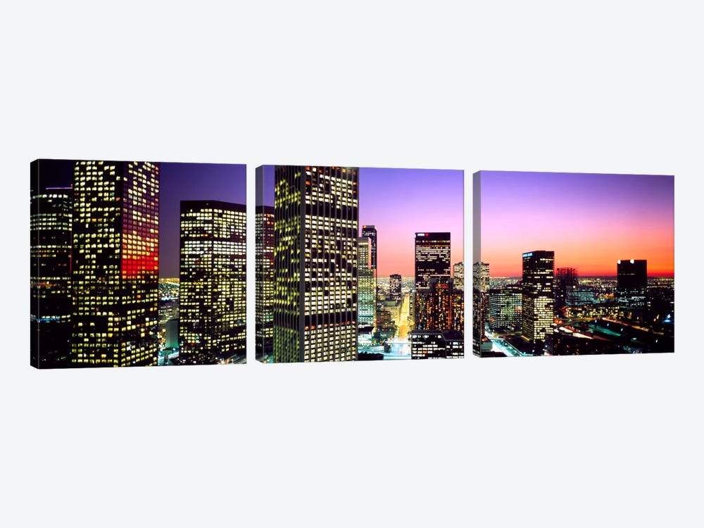 Downtown Los Angeles CA USA by Panoramic Images 3-piece Canvas Art