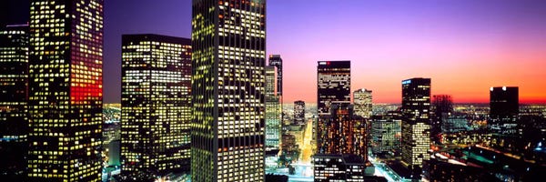 Los Angeles Skylines: Downtown Los Angeles CA USA by Panoramic Images