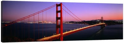 Night Golden Gate Bridge San Francisco CA USA Canvas Art Print - Sunrise & Sunset Art