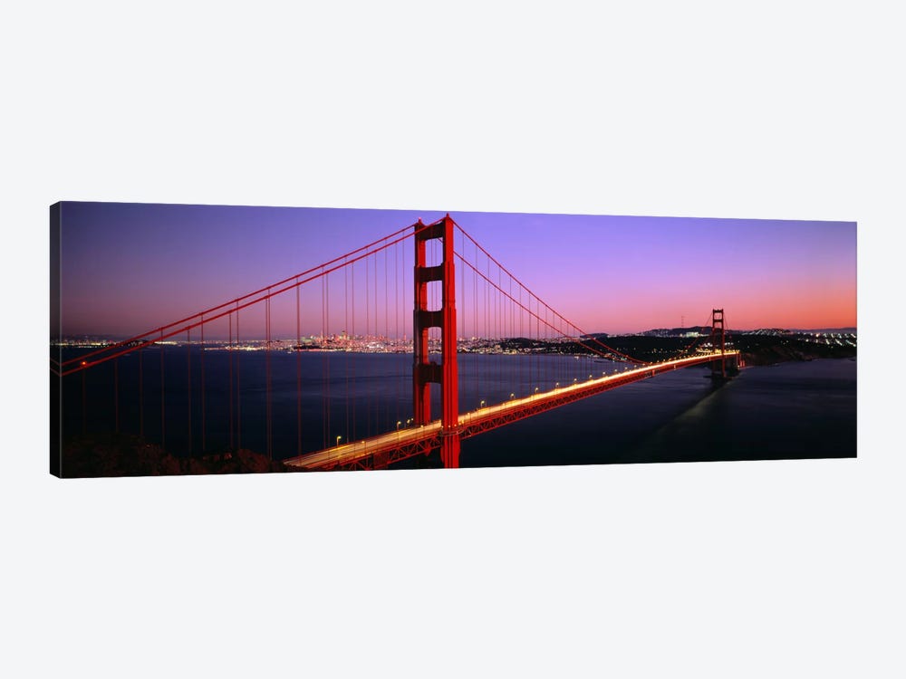 Night Golden Gate Bridge San Francisco CA USA by Panoramic Images 1-piece Canvas Print