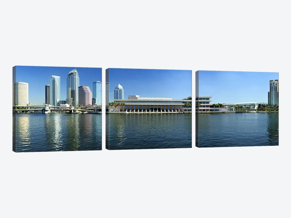 Buildings at the waterfront, Tampa, Hillsborough County, Florida, USA by Panoramic Images 3-piece Canvas Artwork