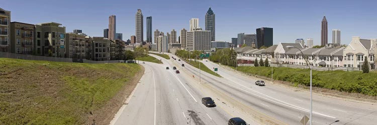 Vehicles moving on the road leading towards the city, Atlanta, Georgia, USA