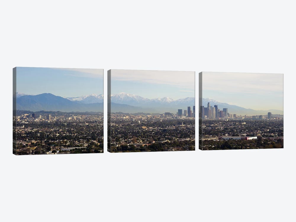 High angle view of a city, Los Angeles, California, USA #2 by Panoramic Images 3-piece Canvas Print