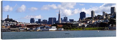City at the waterfront, Coit Tower, Telegraph Hill, San Francisco, California, USA Canvas Art Print - San Francisco Skylines