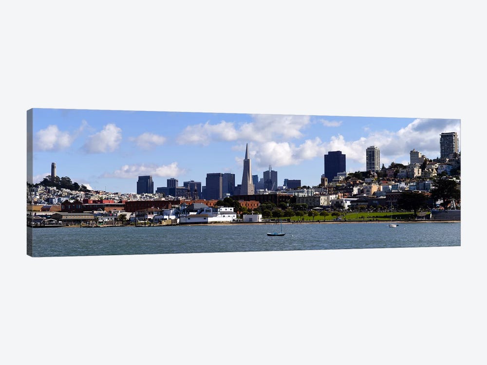 City at the waterfront, Coit Tower, Telegraph Hill, San Francisco, California, USA by Panoramic Images 1-piece Canvas Wall Art