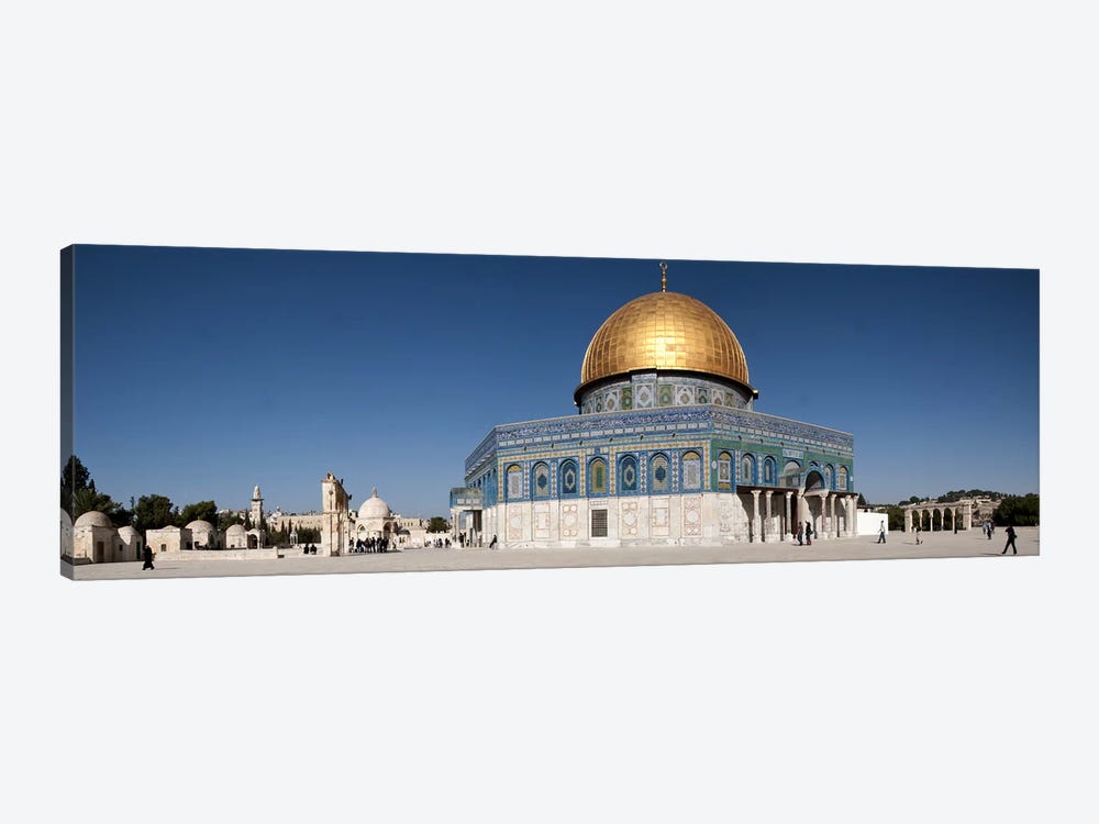 Town square, Dome Of the Rock, Temple Mount, Jerusalem, Israel by Panoramic Images 1-piece Canvas Wall Art