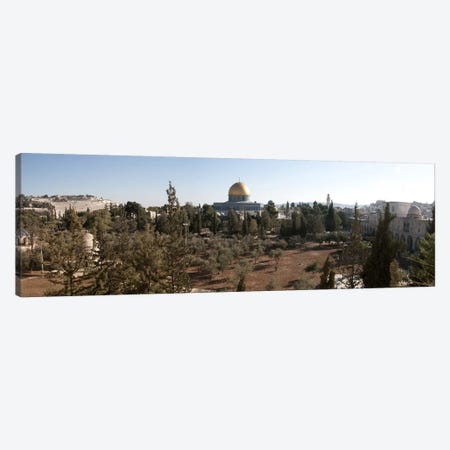 Trees with mosque in the background, Dome Of the Rock, Temple Mount, Jerusalem, Israel Canvas Print #PIM9266} by Panoramic Images Art Print