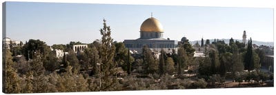 Trees with mosque in the background, Dome Of the Rock, Temple Mount, Jerusalem, Israel #2 Canvas Art Print - Dome Art