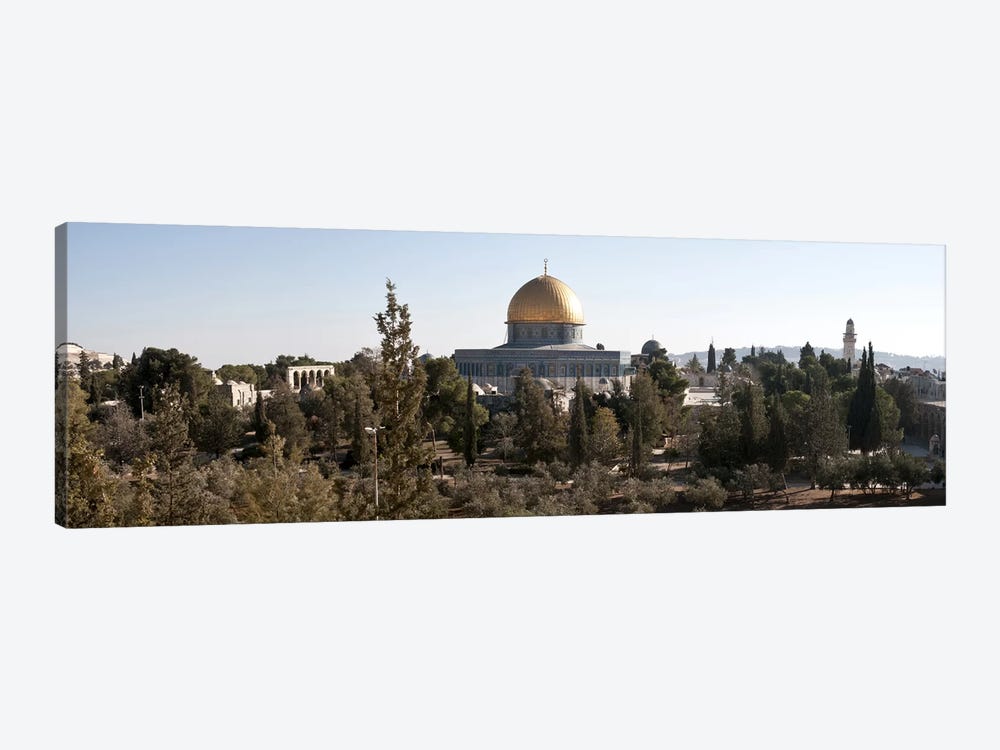 Trees with mosque in the background, Dome Of the Rock, Temple Mount, Jerusalem, Israel #2 by Panoramic Images 1-piece Art Print