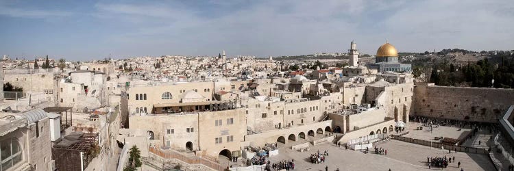 Tourists praying at a wall, Wailing Wall, Dome Of the Rock, Temple Mount, Jerusalem, Israel #2