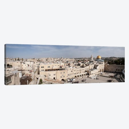 Tourists praying at a wall, Wailing Wall, Dome Of the Rock, Temple Mount, Jerusalem, Israel #2 Canvas Print #PIM9270} by Panoramic Images Canvas Print