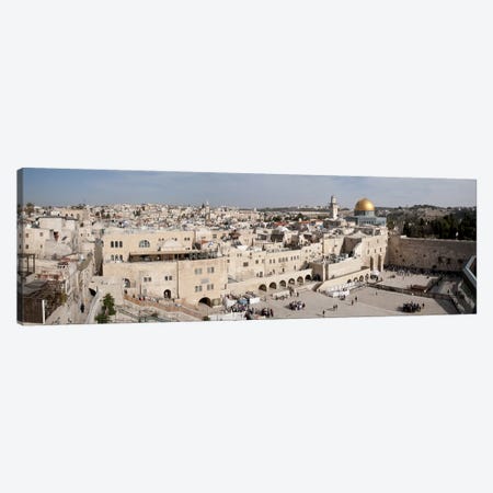 Tourists praying at a wall, Wailing Wall, Dome Of the Rock, Temple Mount, Jerusalem, Israel #3 Canvas Print #PIM9271} by Panoramic Images Art Print