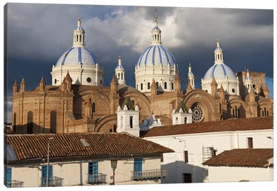 Low angle view of a cathedral, Immaculate Conception Cathedral, Cuenca, Azuay Province, Ecuador Canvas Art Print - Ecuador