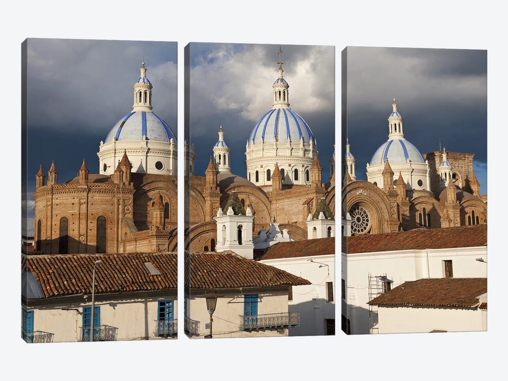 Low angle view of a cathedral, Immaculate Conception Cathedral, Cuenca, Azuay Province, Ecuador by Panoramic Images 3-piece Art Print