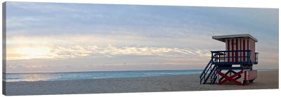 Lifeguard on the beach, Miami, Miami-Dade County, Florida, USA Canvas Art Print - Florida Art