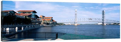Bridge Over A River, Main Street, St. Johns River, Jacksonville, Florida, USA Canvas Art Print - Jacksonville Art