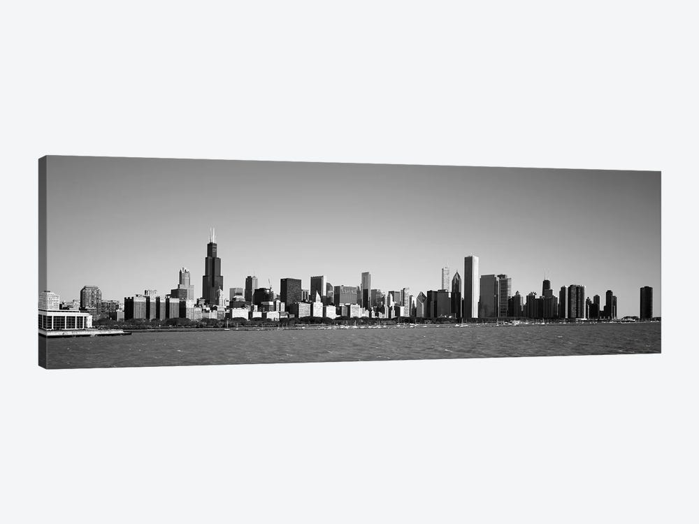 Skyscrapers at the waterfront, Willis Tower, Chicago, Cook County, Illinois, USA by Panoramic Images 1-piece Canvas Art