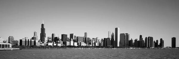 Chicago: Skyscrapers at the waterfront, Willis Tower, Chicago, Cook County, Illinois, USA by Panoramic Images