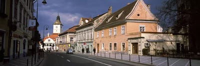 Church in a city, Black Church, Brasov, Transylvania, Romania by Panoramic Images multi panel art
