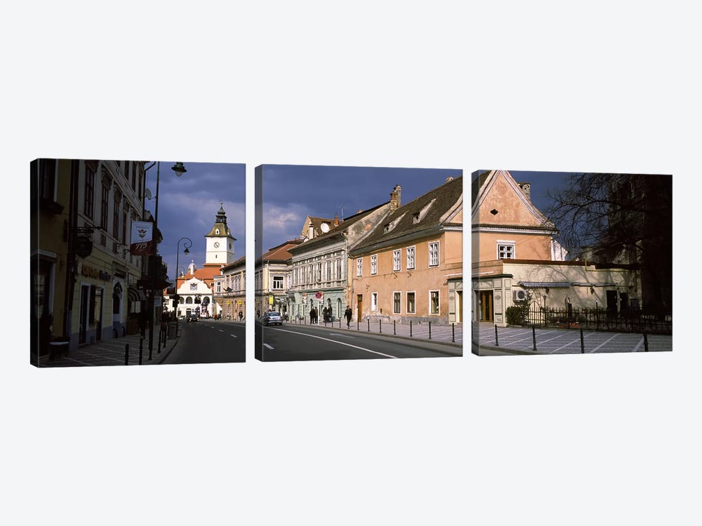 Church in a city, Black Church, Brasov, Transylvania, Romania by Panoramic Images 3-piece Canvas Art