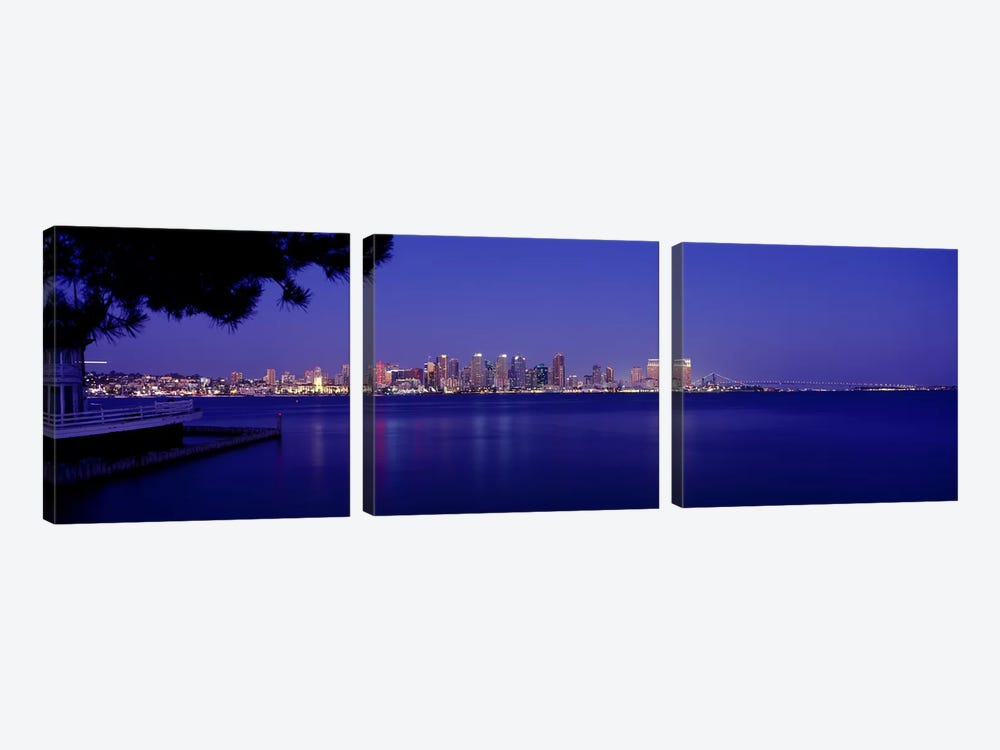 Buildings at the waterfront, San Diego, California, USA #6 by Panoramic Images 3-piece Canvas Art
