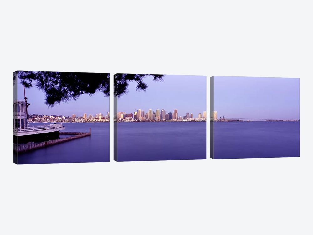 Buildings at the waterfront, San Diego, California, USA #8 by Panoramic Images 3-piece Canvas Wall Art