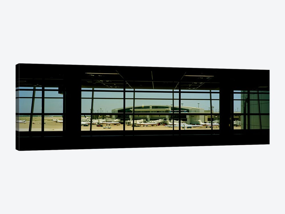 Airport viewed from inside the terminal, Dallas Fort Worth International Airport, Dallas, Texas, USA by Panoramic Images 1-piece Art Print