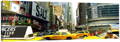 Traffic in a city, 42nd Street, Eighth Avenue, Times Square, Manhattan, New York City, New York State, USA Canvas Art Print - Times Square
