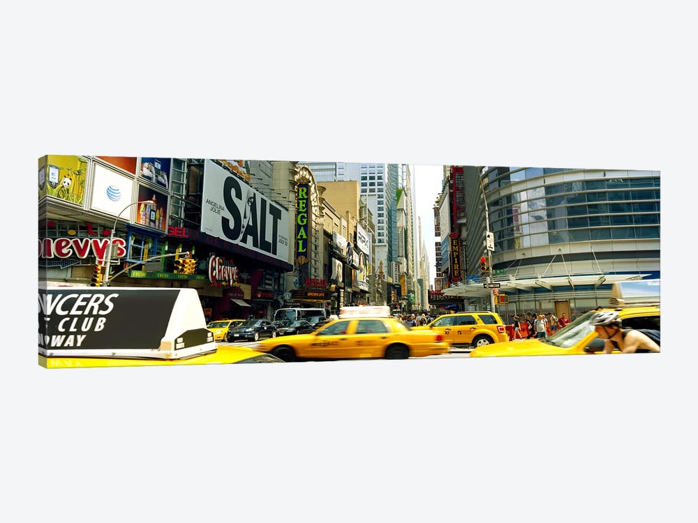 Traffic in a city, 42nd Street, Eighth Avenue, Times Square, Manhattan, New York City, New York State, USA by Panoramic Images 1-piece Art Print