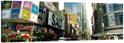 Traffic in a city, 42nd Street, Eighth Avenue, Times Square, Manhattan, New York City, New York State, USA #2 Canvas Art Print - New York Art