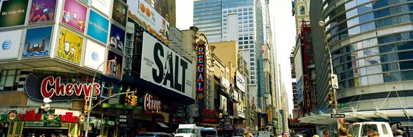 Manhattan: Traffic in a city, 42nd Street, Eighth Avenue, Times Square, Manhattan, New York City, New York State, USA #2 by Panoramic Images