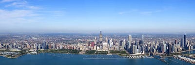 Aerial view of a cityscape, Trump International Hotel And Tower, Willis Tower, Chicago, Cook County, Illinois, USA by Panoramic Images canvas print