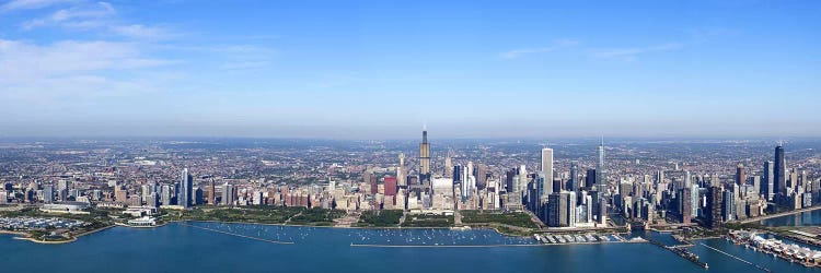 Aerial view of a cityscape, Trump International Hotel And Tower, Willis Tower, Chicago, Cook County, Illinois, USA