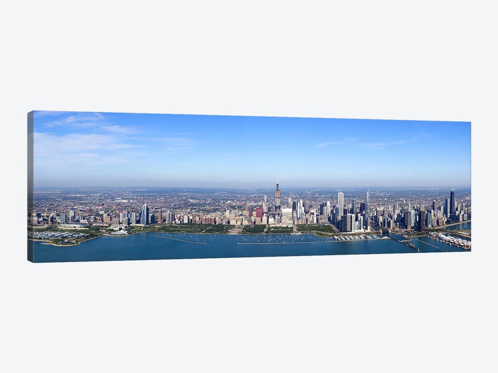 Aerial view of a cityscape, Trump International Hotel And Tower, Willis Tower, Chicago, Cook County, Illinois, USA by Panoramic Images 1-piece Canvas Print