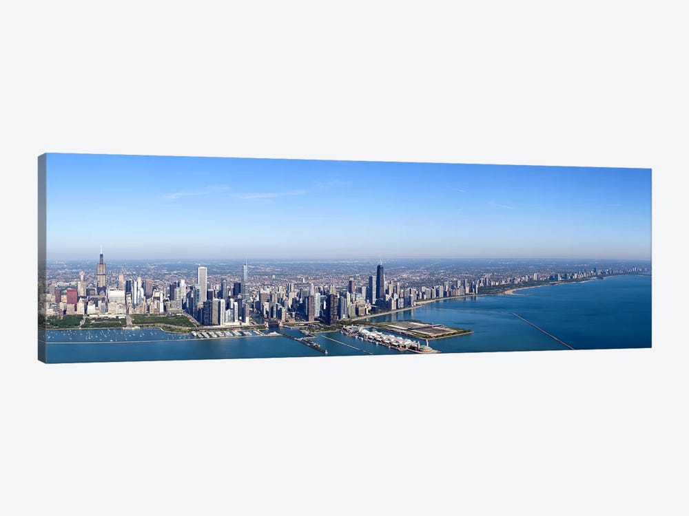 Aerial view of a cityscape, Trump International Hotel And Tower, Willis Tower, Chicago, Cook County, Illinois, USA #2 by Panoramic Images 1-piece Canvas Wall Art