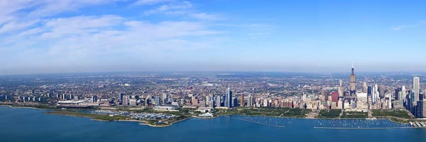 Chicago Skylines: Aerial view of a cityscape, Trump International Hotel And Tower, Willis Tower, Chicago, Cook County, Illinois, USA #3 by Panoramic Images