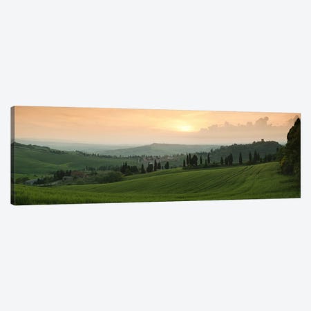 Countryside Landscape, Monticchiello, Val d'Orcia, Siena Province, Tuscany, Italy Canvas Print #PIM9326} by Panoramic Images Canvas Artwork