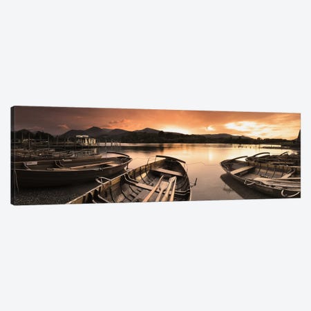 Boats in a lake, Derwent Water, Keswick, English Lake District, Cumbria, England Canvas Print #PIM9330} by Panoramic Images Canvas Wall Art